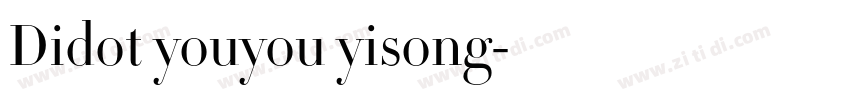 Didot youyou yisong字体转换